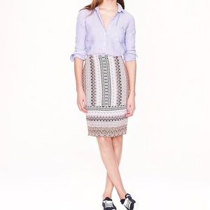 J. Crew Geo Print Pencil Skirt